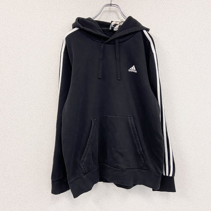 adidas　アディダス　スウェットパーカー/フーディー　パフォーマンスロゴ　黒　ブラック　Lサイズ