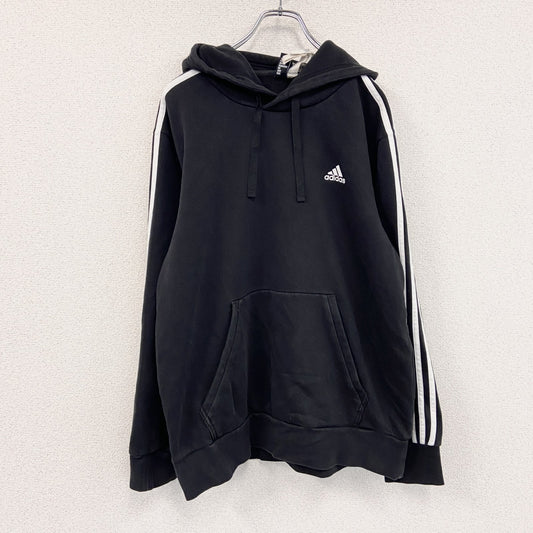 adidas　アディダス　スウェットパーカー/フーディー　パフォーマンスロゴ　黒　ブラック　Lサイズ