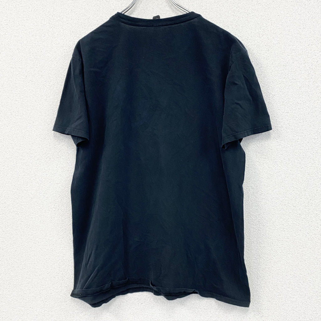 ANVIL　アンヴィル　半袖プリントTシャツ　年齢T　ルート　4連プリント　黒　ブラック　Lサイズ　古着