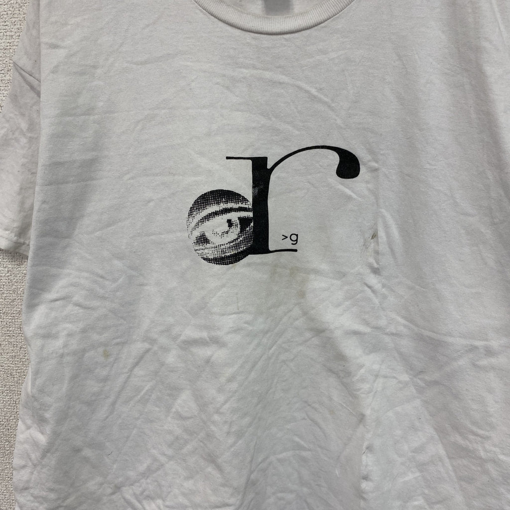 ROTA supply　ロタサプライ　半袖プリントＴシャツ　ハイエナ　目玉　クルーネック　白　ホワイト　XLサイズ　古着