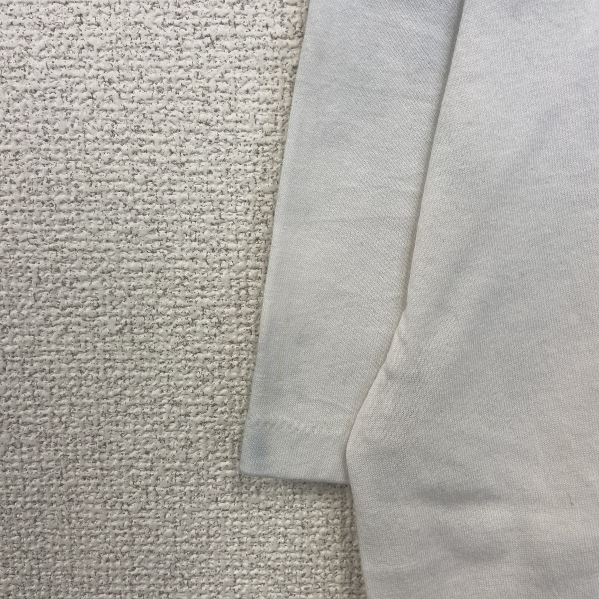 ～90s　半袖プリント企業Tシャツ　シングルステッチ　英字プリント　両面プリント　クルーネック　ヴィンテージ　白　ホワイト　古着