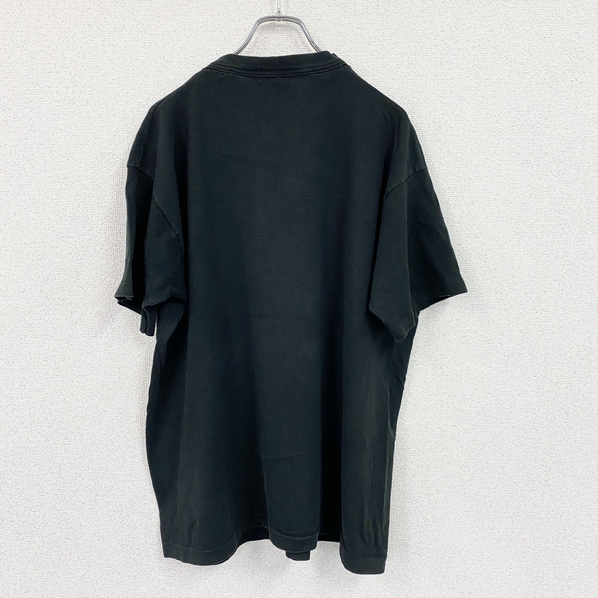 FRUIT OF THE LOOM　フルーツオブザルーム　半袖プリントTシャツ　シングルステッチ　ヴィンテージ　黒　ブラック　XLサイズ カットソー メンズ コットン 古着