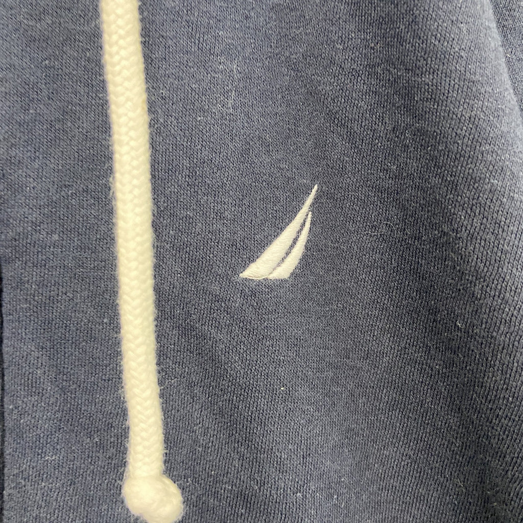 NAUTICA　ノーティカ　フルジップスウェットパーカー/フーディー　刺繍ロゴ　紺　ネイビー　Sサイズ　古着