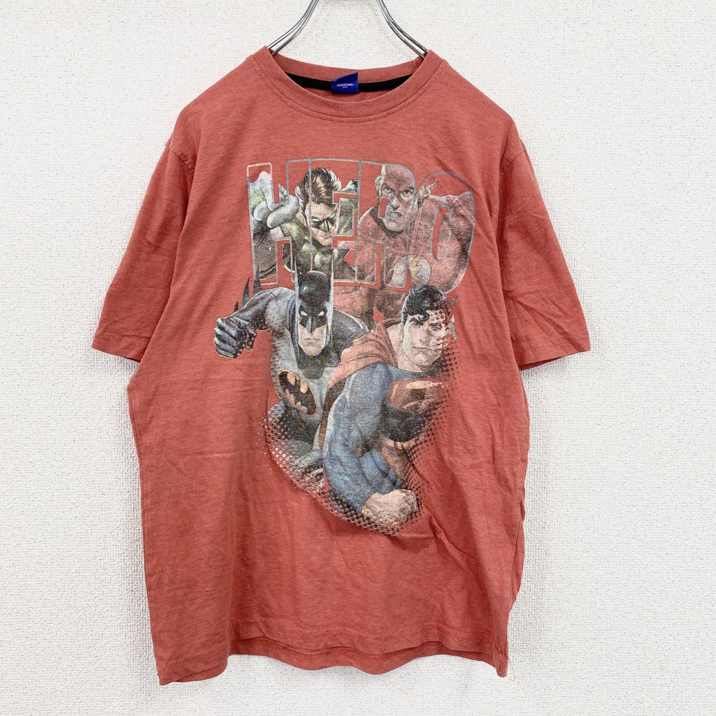 JUSTICE LEAGUE UNLIMITED　ジャスティスリーグアンリミテッド　半袖プリントTシャツ　赤　レッド　　古着