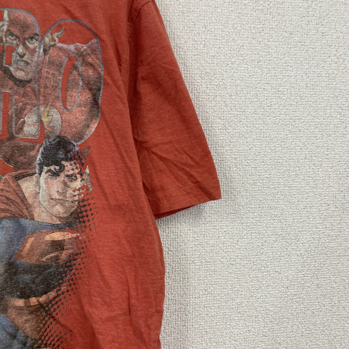 JUSTICE LEAGUE UNLIMITED　ジャスティスリーグアンリミテッド　半袖プリントTシャツ　赤　レッド　　古着