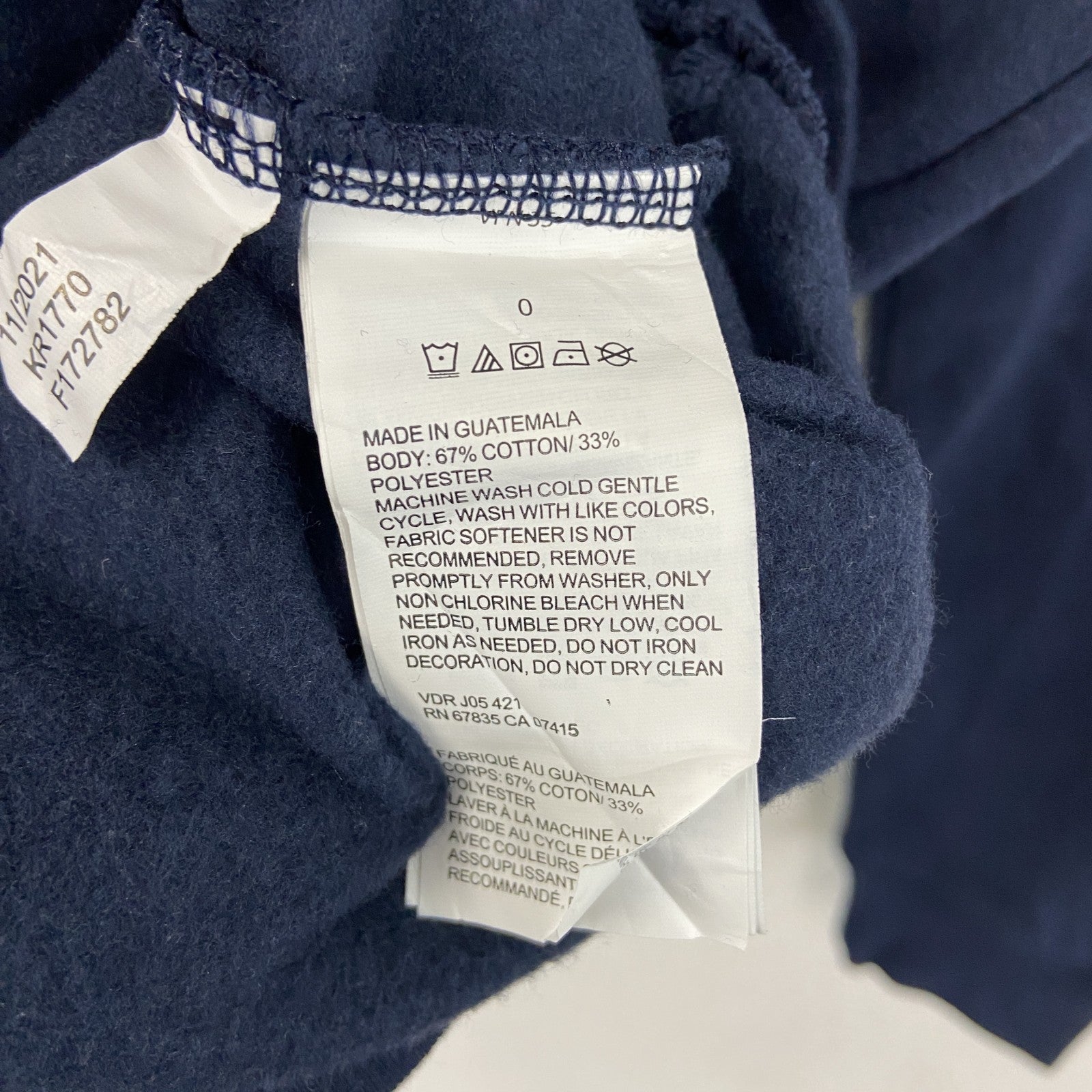NAUTICA　ノーティカ　フルジップスウェットパーカー/フーディー　刺繍ロゴ　紺　ネイビー　Sサイズ　古着
