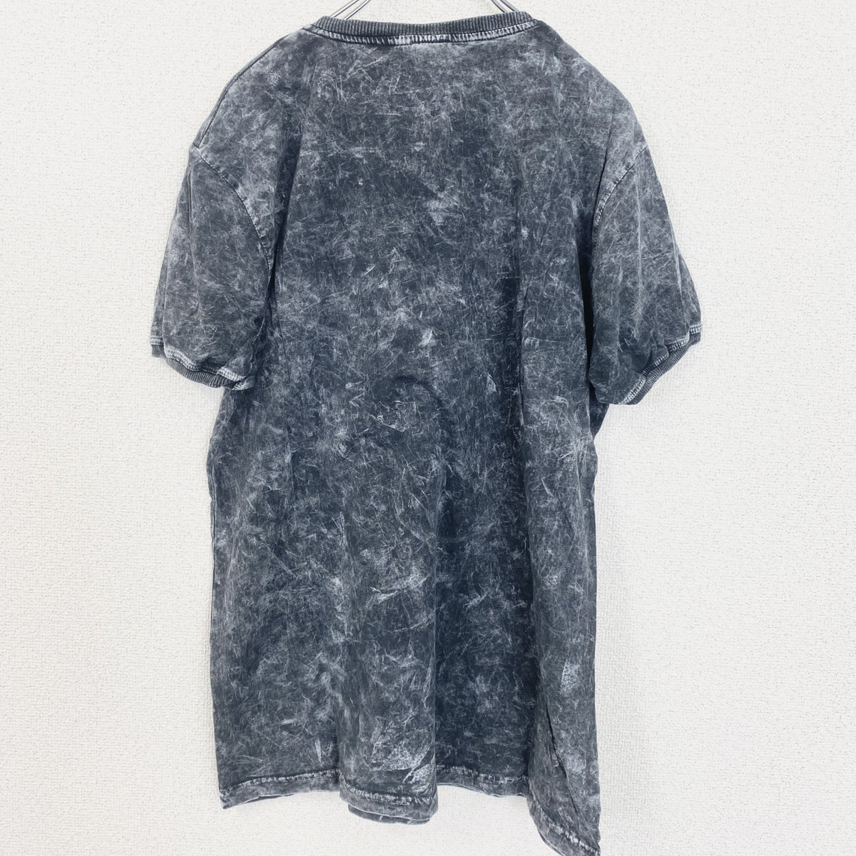 REDWAY　半袖プリントヘンリーネックTシャツ　ゲームシャツ　ワッペン　アーチプリント　タイダイ柄　ダークグレー　XXLサイズ　古着