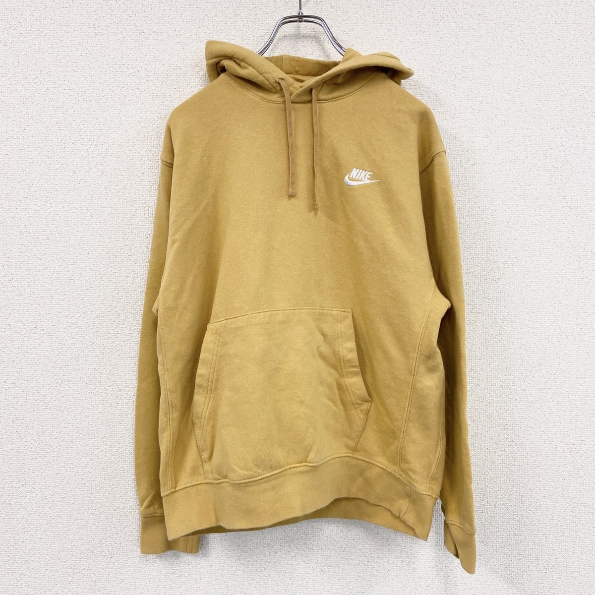 NIKE　ナイキ　スウェットパーカー/フーディー　スウッシュ　黄色　イエロー　Mサイズ　古着