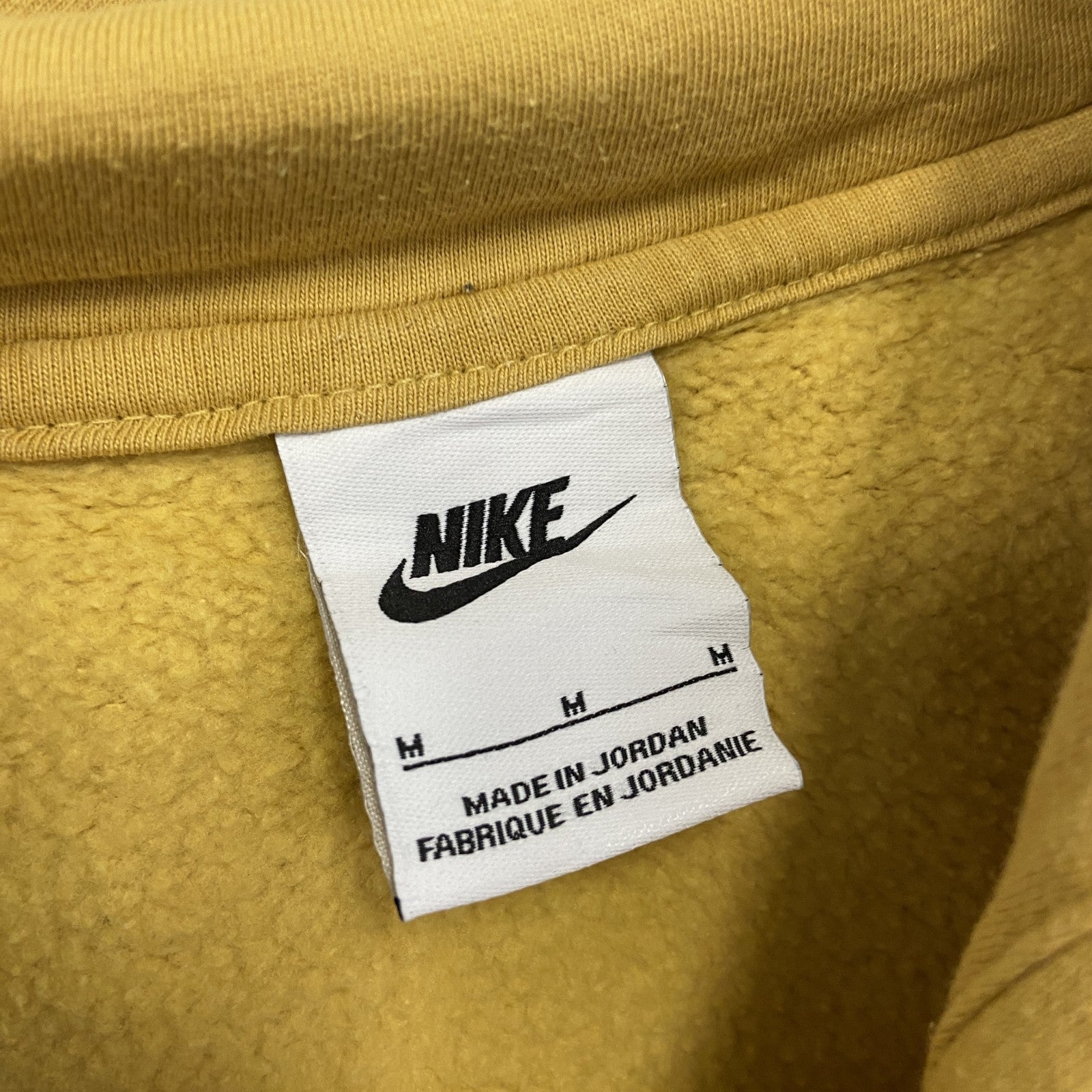NIKE　ナイキ　スウェットパーカー/フーディー　スウッシュ　黄色　イエロー　Mサイズ　古着