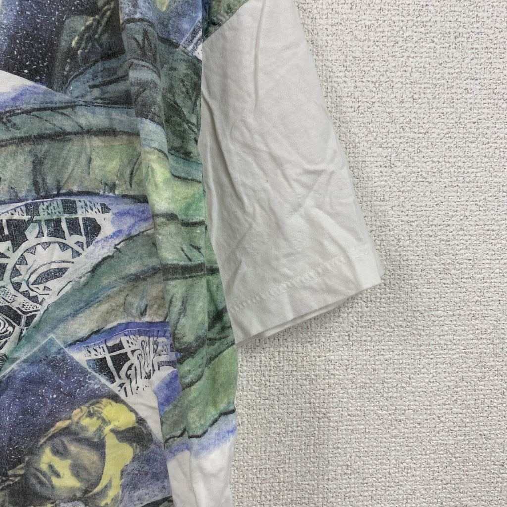 pass port　パスポート　半袖プリントTシャツ　白　ホワイト　Ｌサイズ　古着
