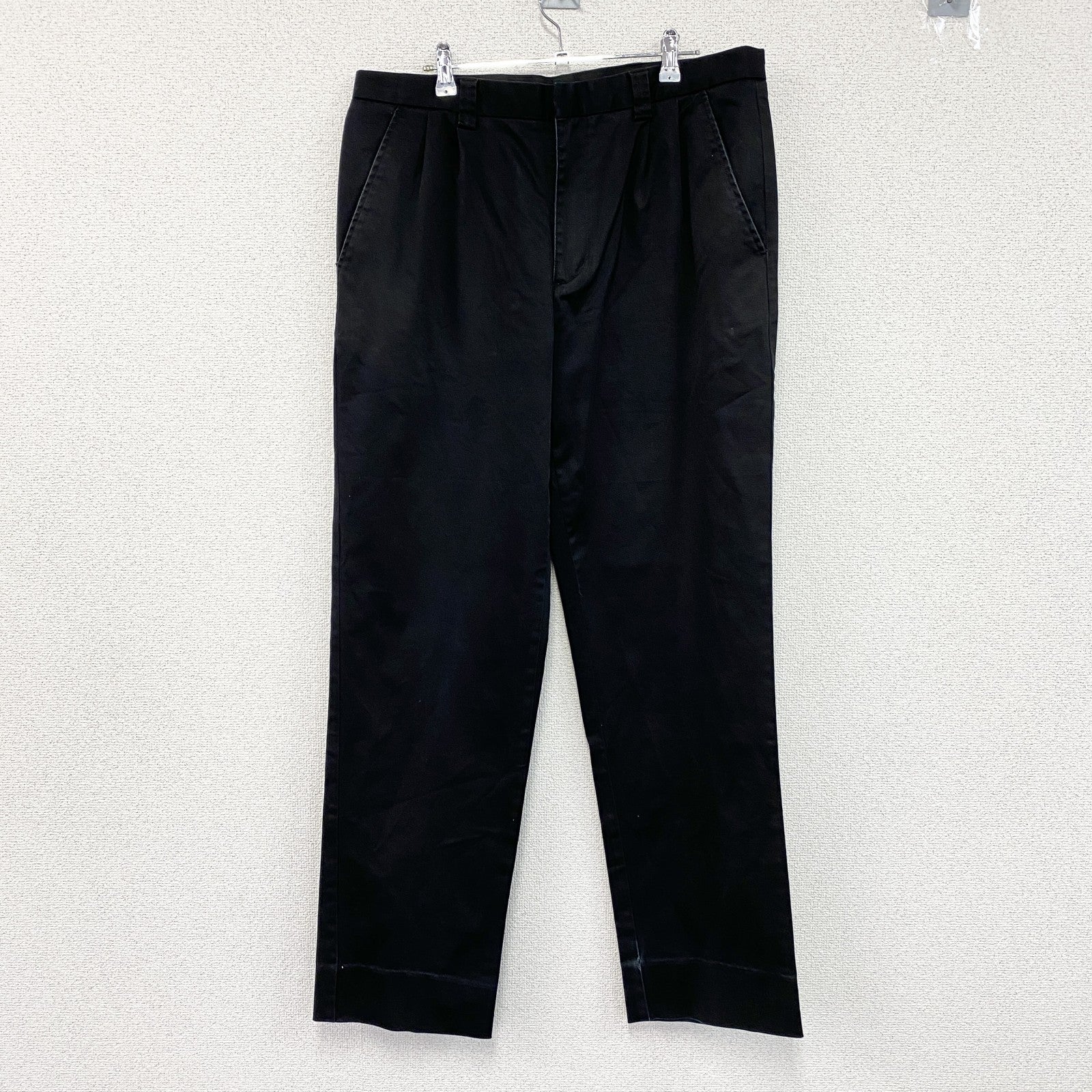 00s　adidas golf　アディダスゴルフ　チノパンツ　ジップフライ　無地　ヴィンテージ　黒　ブラック　91サイズ　古着
