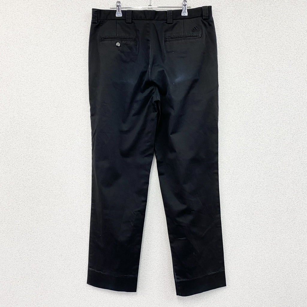 00s　adidas golf　アディダスゴルフ　チノパンツ　ジップフライ　無地　ヴィンテージ　黒　ブラック　91サイズ　古着