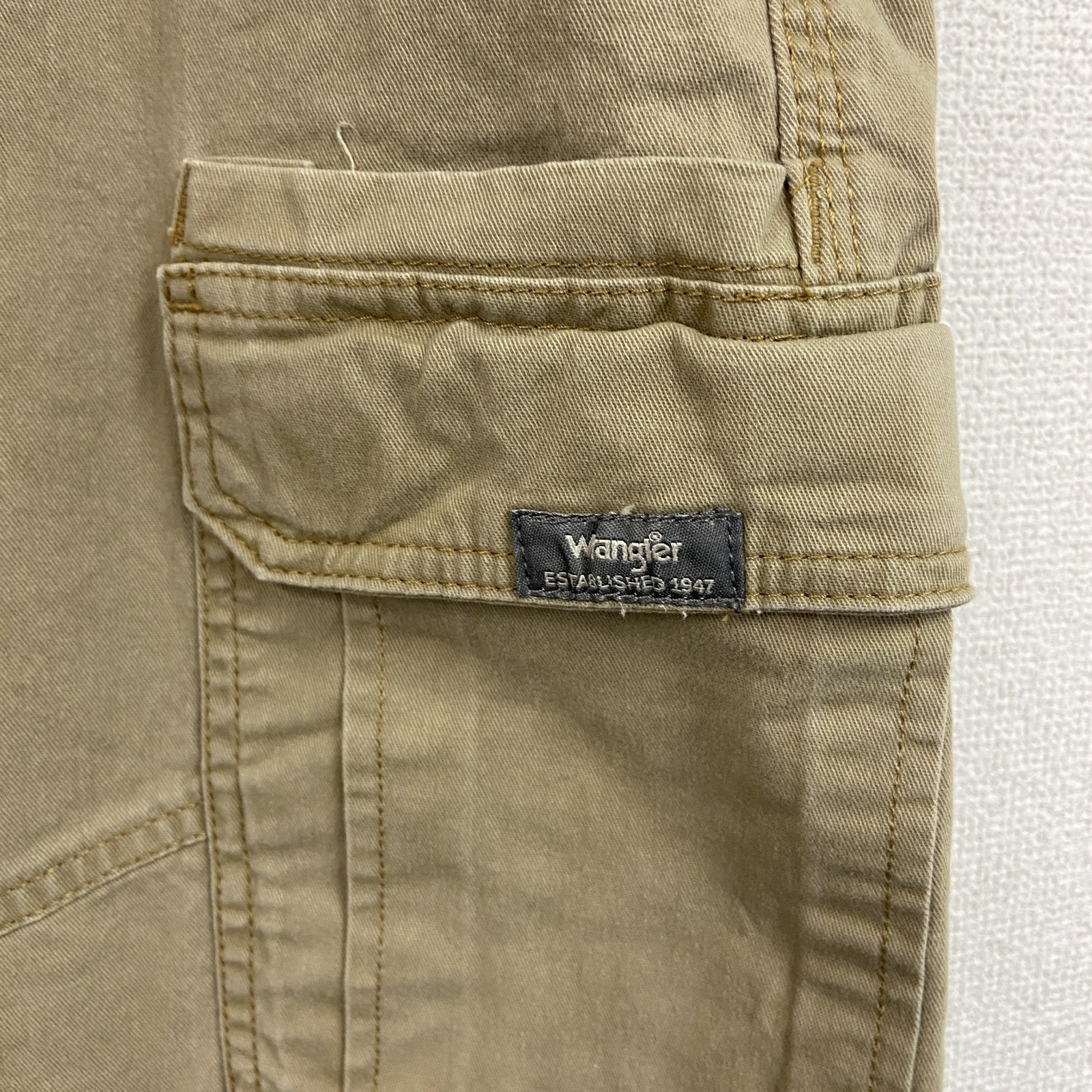 Wrangler　ラングラー　カーゴパンツ　6つポケット　ワンポイント　ベージュ　40サイズ　古着