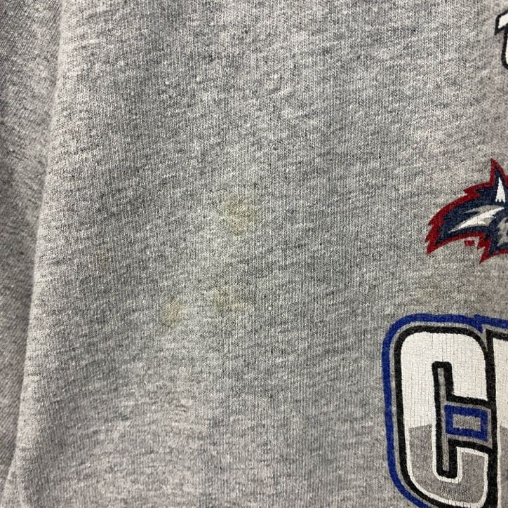 champion チャンピオン　半袖プリントTシャツ　グレー　灰色　バスケ　クルーネック　レトロデザイン　XLサイズ　古着