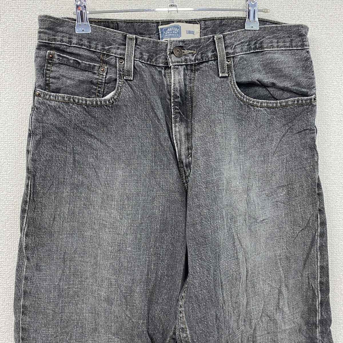 Levi’ｓ　リーバイス　デニムパンツ/ジーンズ　縦落ち　ジップフライ　ダークグレー　W32サイズ　古着