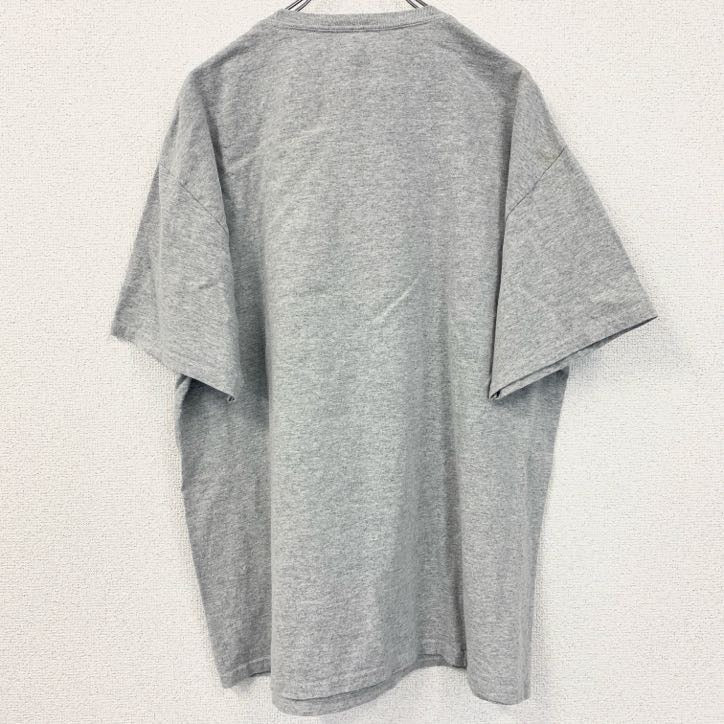 champion チャンピオン　半袖プリントTシャツ　グレー　灰色　バスケ　クルーネック　レトロデザイン　XLサイズ　古着