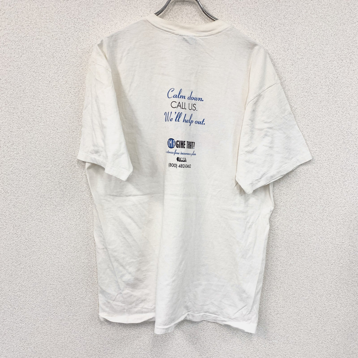 ALL SPORT　半袖プリントTシャツ　シングルステッチ　白　ホワイト　XLサイズ カットソー メンズ コットン 古着