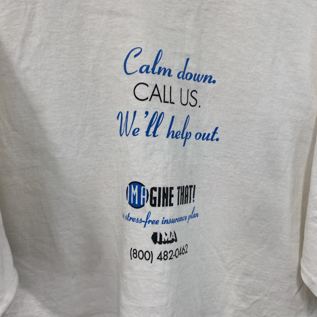 ALL SPORT　半袖プリントTシャツ　シングルステッチ　白　ホワイト　XLサイズ カットソー メンズ コットン 古着