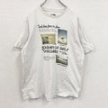 Tee time　半袖プリントフォトTシャツ　英字プリント　白　ホワイト　XLサイズ　古着