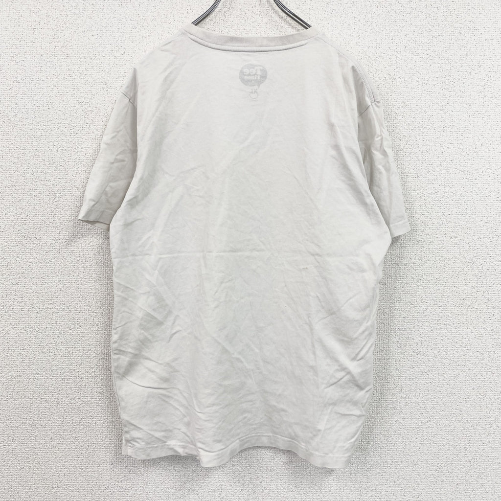 Tee time　半袖プリントフォトTシャツ　英字プリント　白　ホワイト　XLサイズ　古着