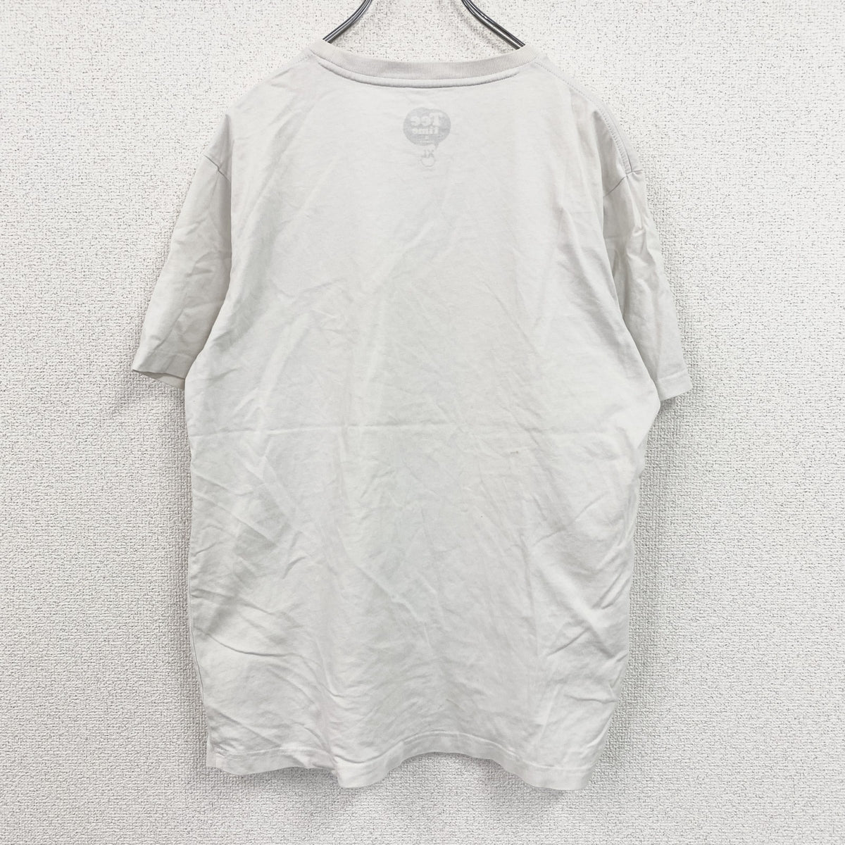 Tee time　半袖プリントフォトTシャツ　英字プリント　白　ホワイト　XLサイズ　古着