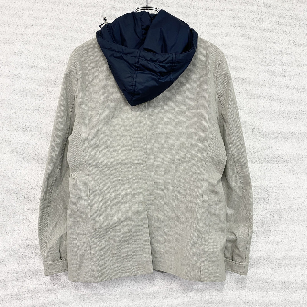 ZARA MAN　ザラ　フーデッドスタンドカラージャケット　比翼仕立て　3つポケット　灰色　グレー　Sサイズ　古着