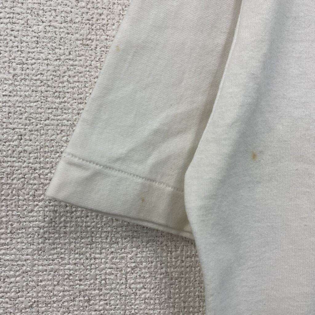 IMPROVED LIVING　半袖プリントTシャツ　シングルステッチ　白　ホワイト　Lサイズ カットソー メンズ 古着