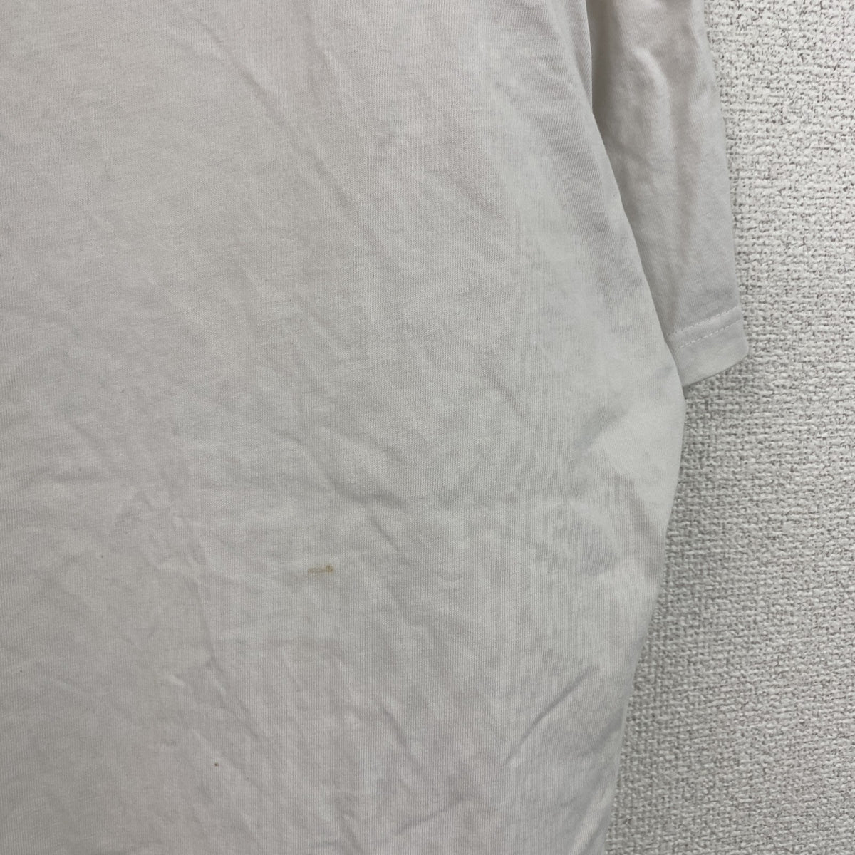 Tee time　半袖プリントフォトTシャツ　英字プリント　白　ホワイト　XLサイズ　古着
