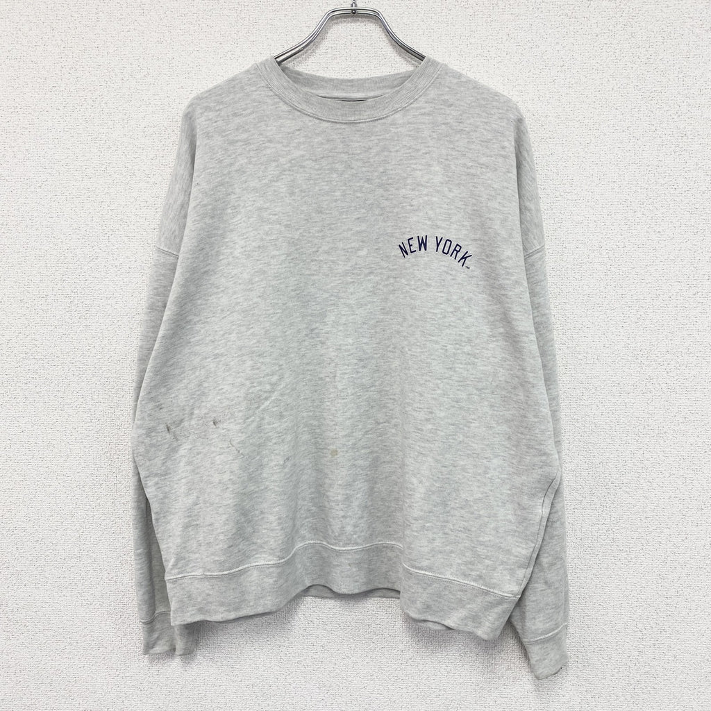 FREAK'S STORE　MLB　 New York Yankees　スヌーピー　スウェット/トレーナー　霜降りグレー　Sサイズ　古着