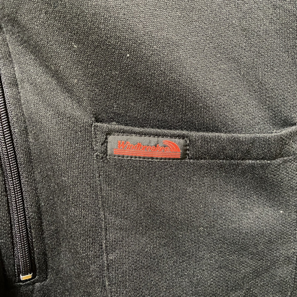 WINDBREAKER　長袖ハーフジップスウェット　トレーナー　黒　ブラック　ハイネック　秋冬服　Mサイズ　古着