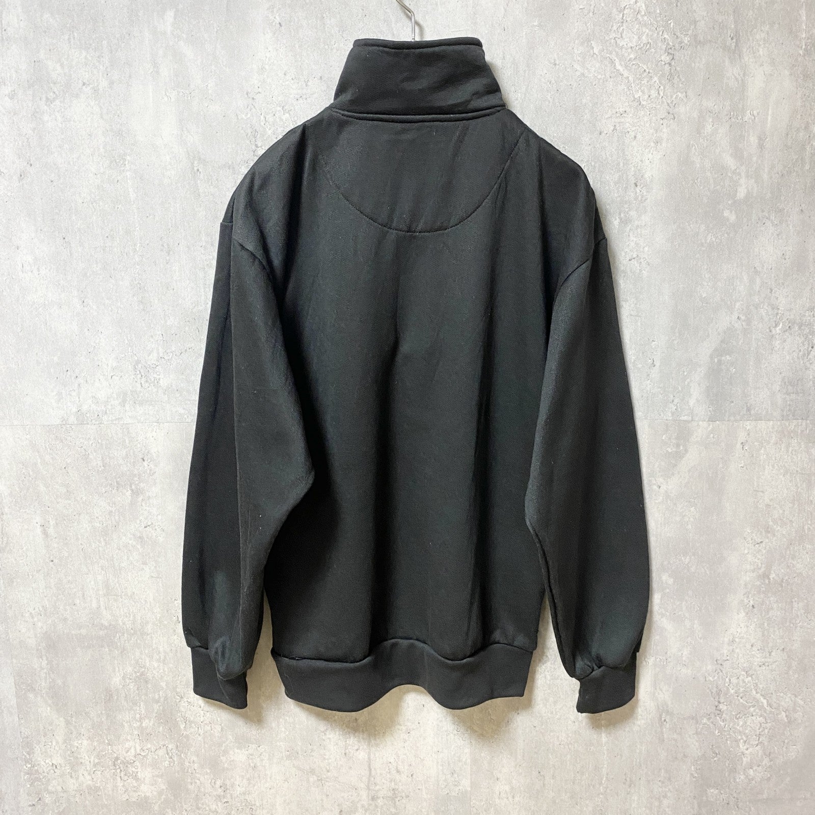WINDBREAKER　長袖ハーフジップスウェット　トレーナー　黒　ブラック　ハイネック　秋冬服　Mサイズ　古着