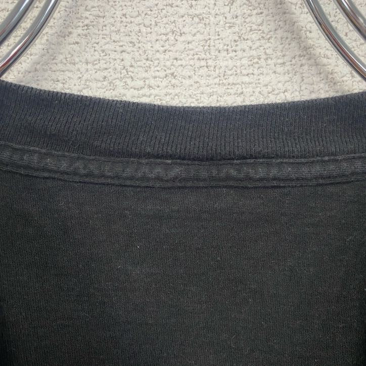 半袖カレッジプリントTシャツ　ラマポ大学　ニュージャージー州　クルーネック　フットボール　黒　ブラック　古着
