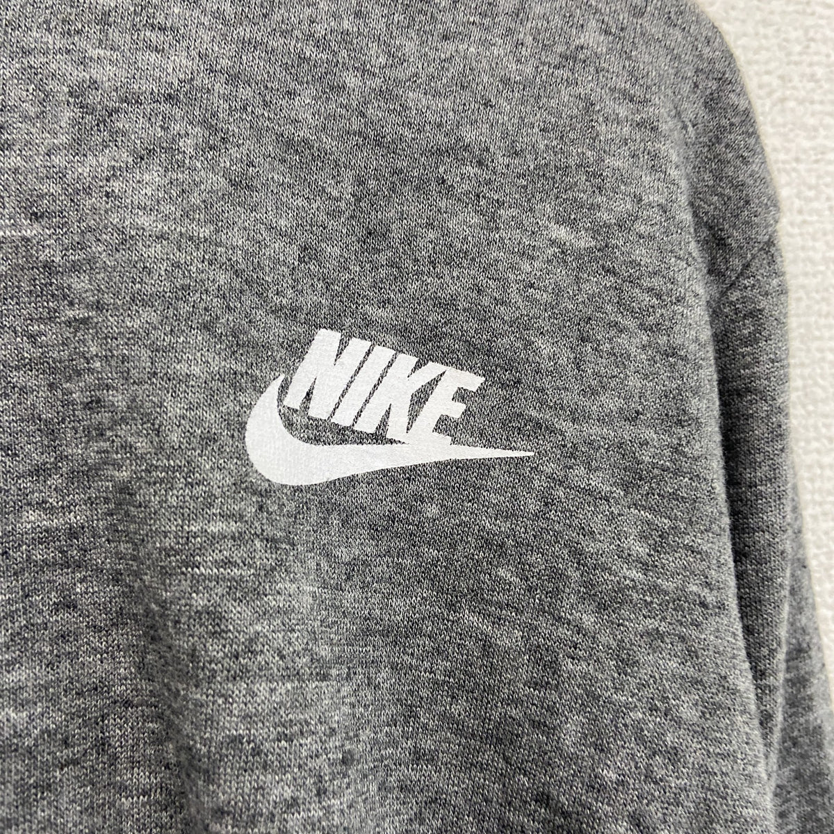 NIKE　ナイキ　スウェットパーカー/フーディー　ハイネック　スウッシュ　灰色　グレー　Lサイズ　古着