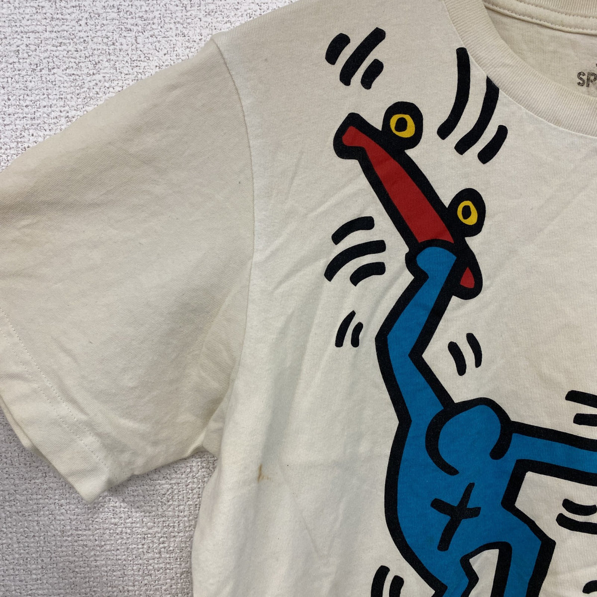 UNIQLO　ユニクロ　SPRZ NY　Keith Haring　キースへリング　半袖プリントTシャツ　白　ホワイト　Mサイズ　古着