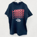 GILDAN　半袖プリントTシャツ　チームT　ニューメキシコロボス　黒　ブラック　Lサイズ　古着