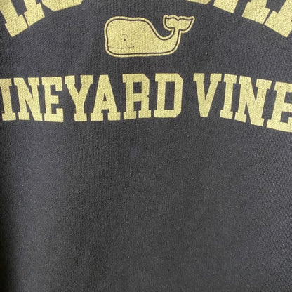 古着 used　vineyard vines　MICHIGAN　長袖プリントクルーネックスウェット　トレーナー　ネイビー　Lサイズ