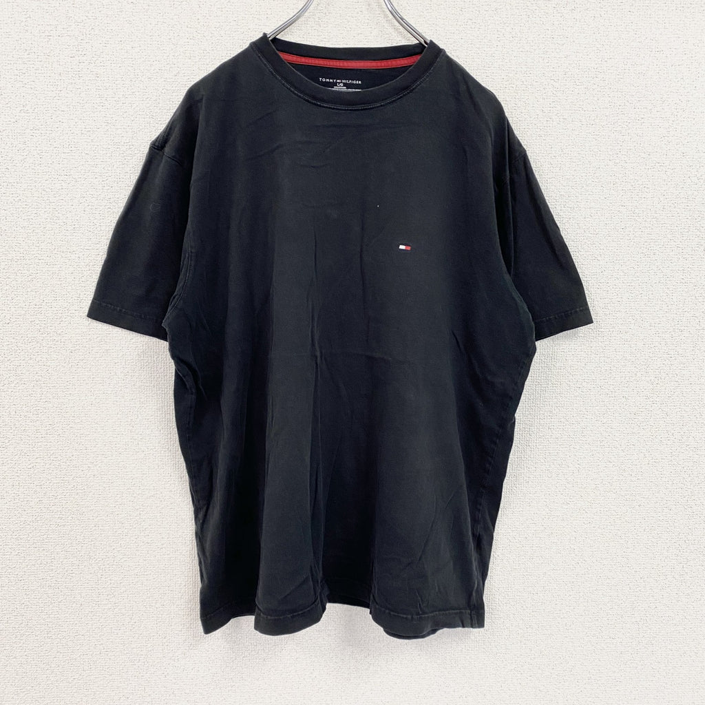 TOMMY HILFIGER　トミーヒルフィガー　半袖Tシャツ　黒　ブラック　Lサイズ　古着