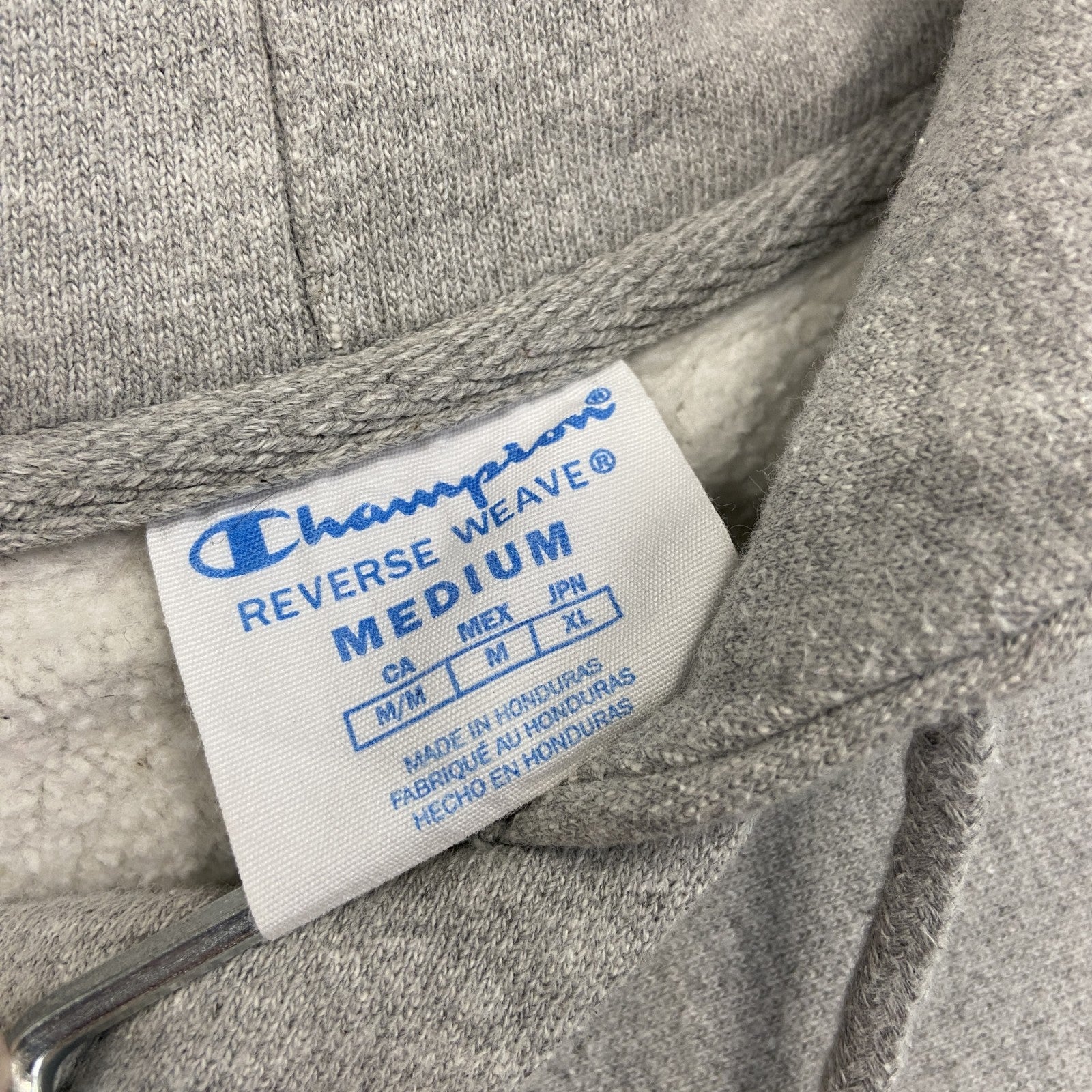 Champion　チャンピオン　リバースウィーブ　スウェットパーカー/フーディー　灰色　グレー　Mサイズ トレーナー スウェットトップス フード付き 古着
