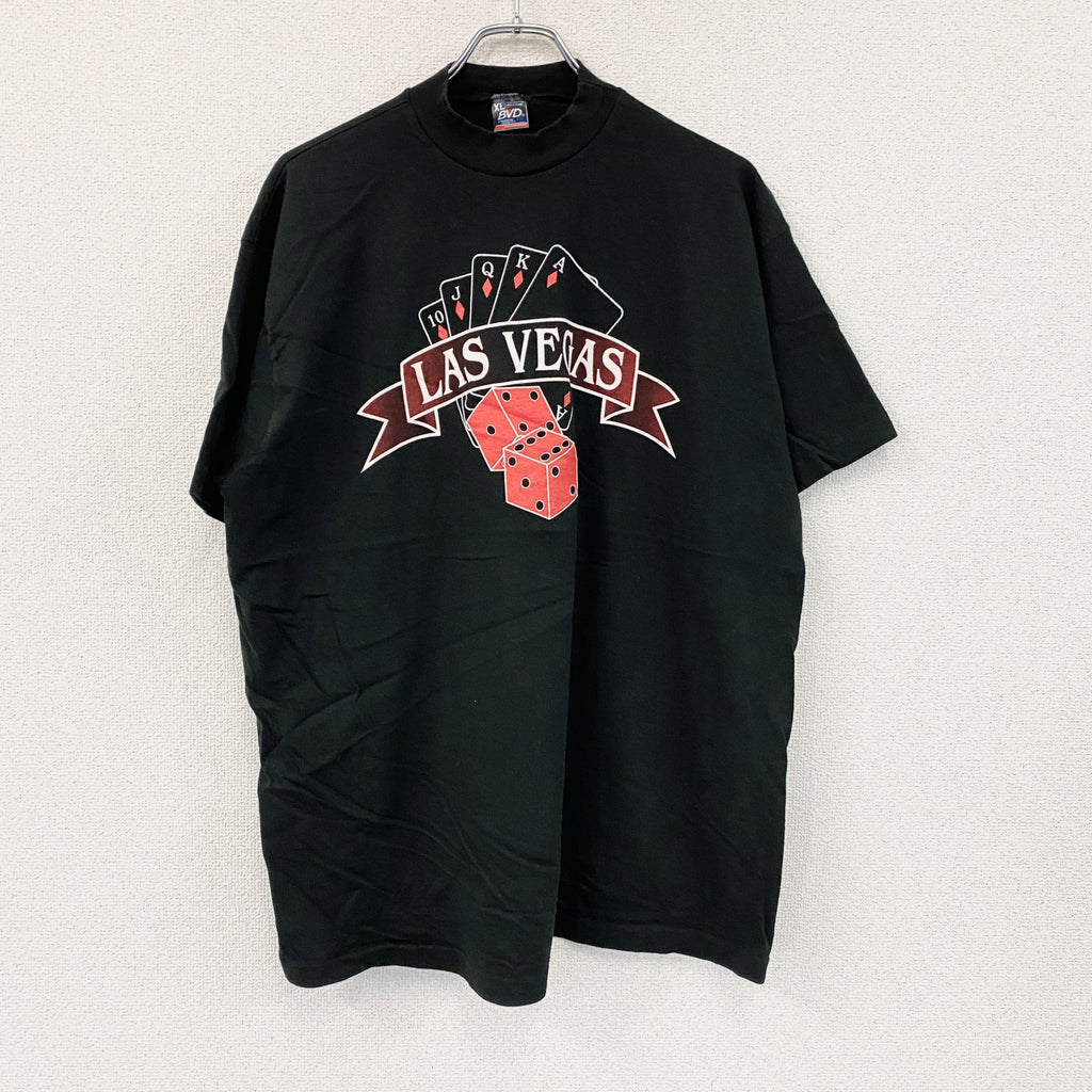 BVD　半袖プリントTシャツ　シングルステッチ　黒　ブラック　XLサイズ カットソー メンズ コットン 古着