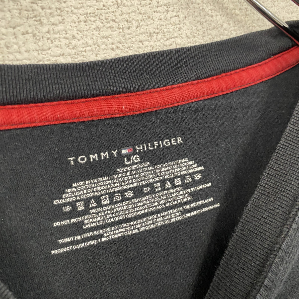 TOMMY HILFIGER　トミーヒルフィガー　半袖Tシャツ　黒　ブラック　Lサイズ　古着