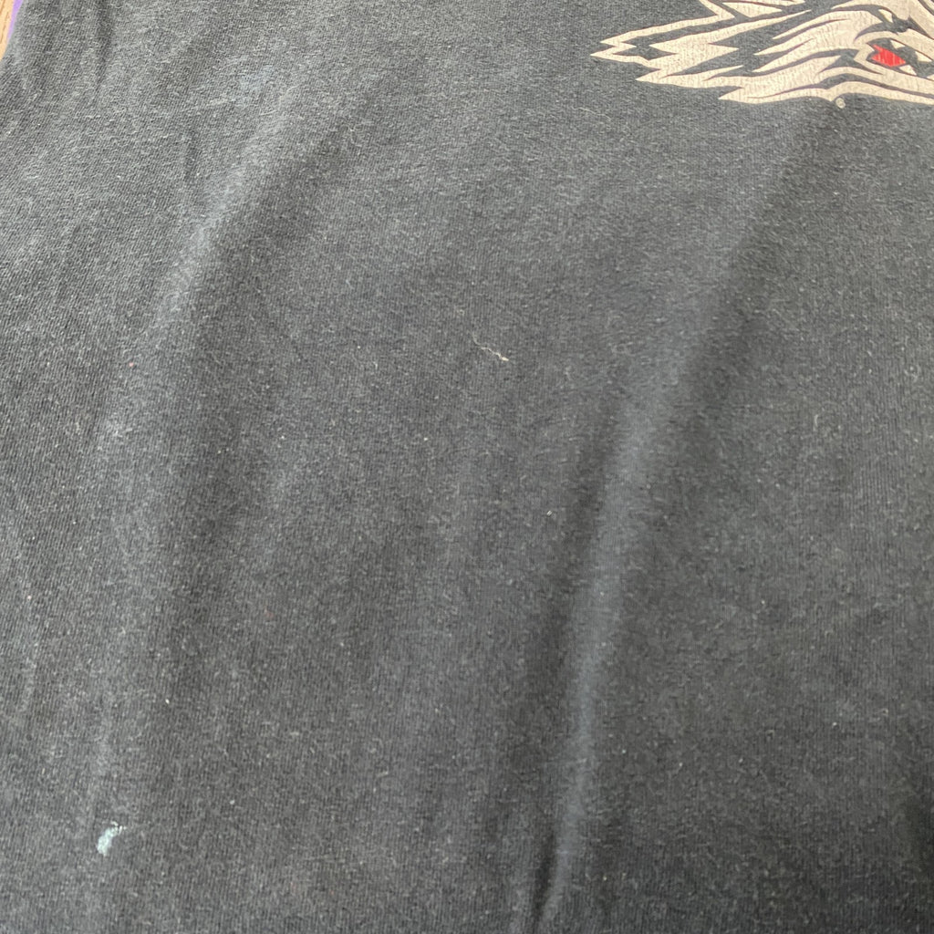 GILDAN　半袖プリントTシャツ　チームT　ニューメキシコロボス　黒　ブラック　Lサイズ　古着