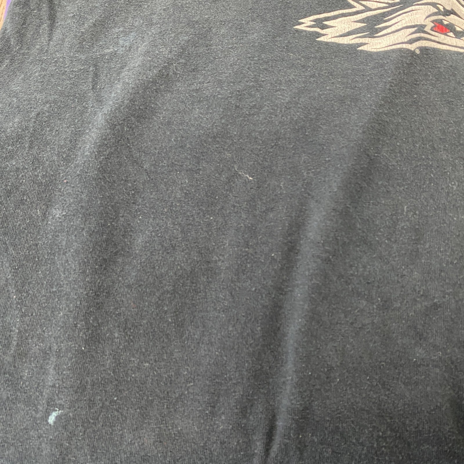 GILDAN　半袖プリントTシャツ　チームT　ニューメキシコロボス　黒　ブラック　Lサイズ　古着