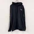 adidas　アディダス　スウェットパーカー/フーディー　黒　ブラック　XLサイズ　古着
