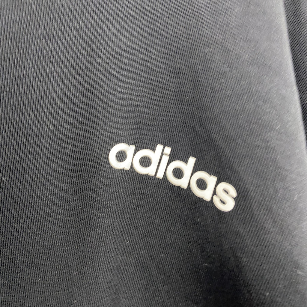 adidas　アディダス　スウェットパーカー/フーディー　黒　ブラック　XLサイズ　古着