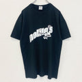 GILDAN　ギルダン 　半袖クルーネックTシャツ　バックプリント　PIZZA　ピザ　politos　黒　ブラック　Lサイズ　古着