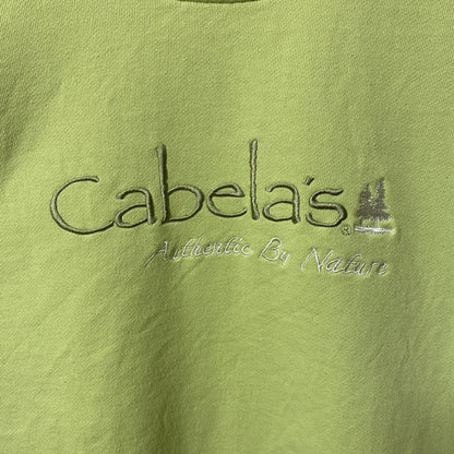 古着 used　Cabela’s カベラス　長袖スウェット　トレーナー　ワンポイントロゴ刺繍　クルーネック　秋冬服　Lサイズ