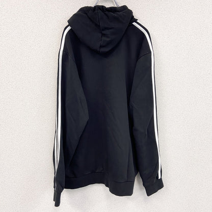 adidas　アディダス　スウェットパーカー/フーディー　黒　ブラック　XLサイズ