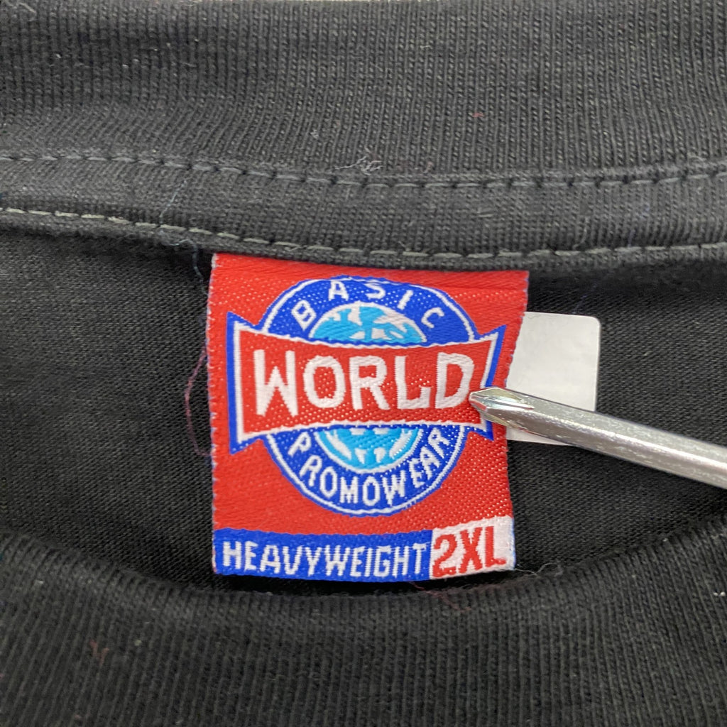 BASIC WORLD PROMOWEAR　半袖プリントTシャツ　黒　ブラック　2XLサイズ　古着