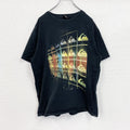 QUIKSILVER　半袖プリントTシャツ　黒　ブラック　Lサイズ　古着
