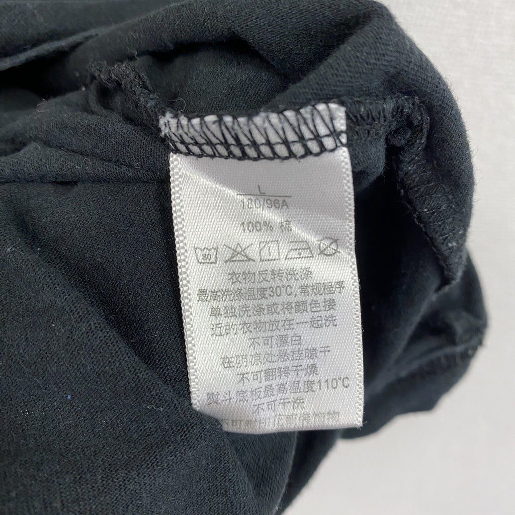 QUIKSILVER　半袖プリントTシャツ　黒　ブラック　Lサイズ　古着